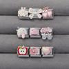 Cute 3D Series Red Apple Eye Heart Flower Bow Knot Italian Charm Link Fit 9mm Stainless Steel Jewelry DIY Making Bracelet Gift