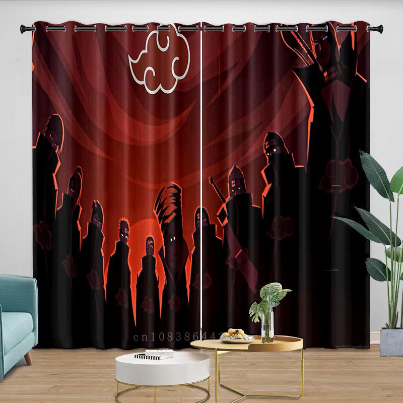 Blackout Curtains Anime Naruto with Grommet 3D Printed Blackout Curtain for Kids Adults Bedroom Living Room Home Decor
