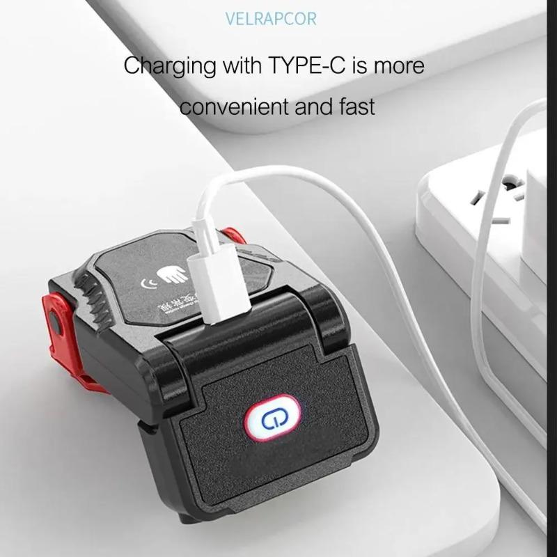 Mini LED Sensor Cap Clip Headlamp USB Rechargeable Waterproof 90° Adjustable Hand Free Light for Camping Fishing Hunting Running