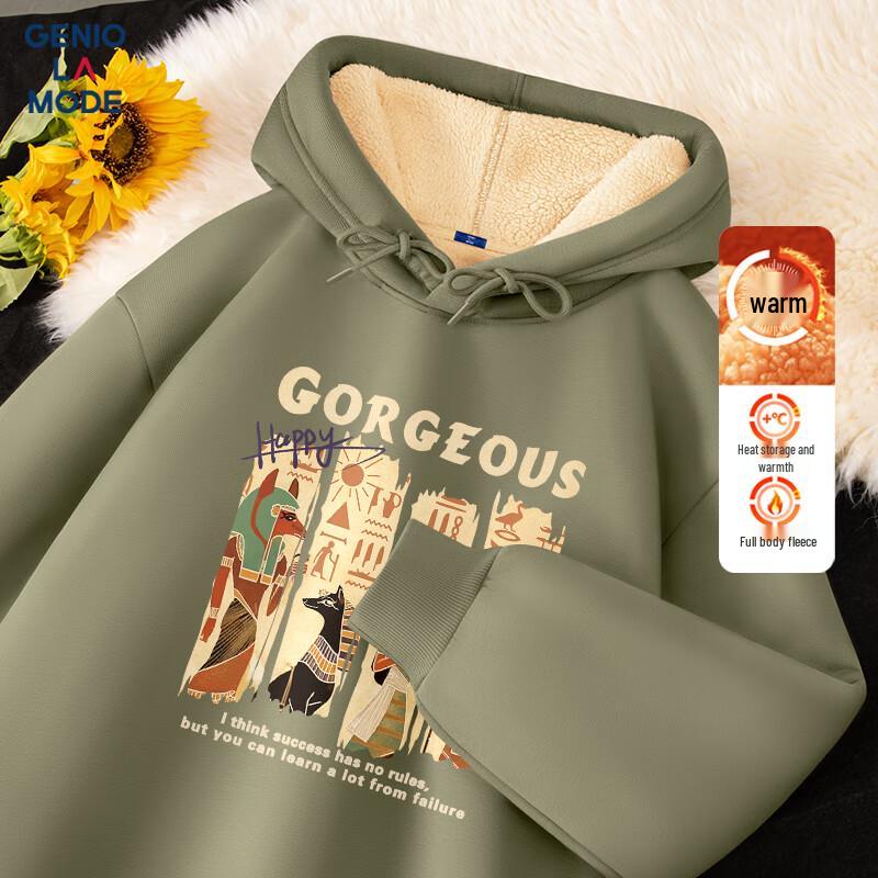 GENIOLAMODE Men's Heavyweight Sherpa Fleece Hoodie