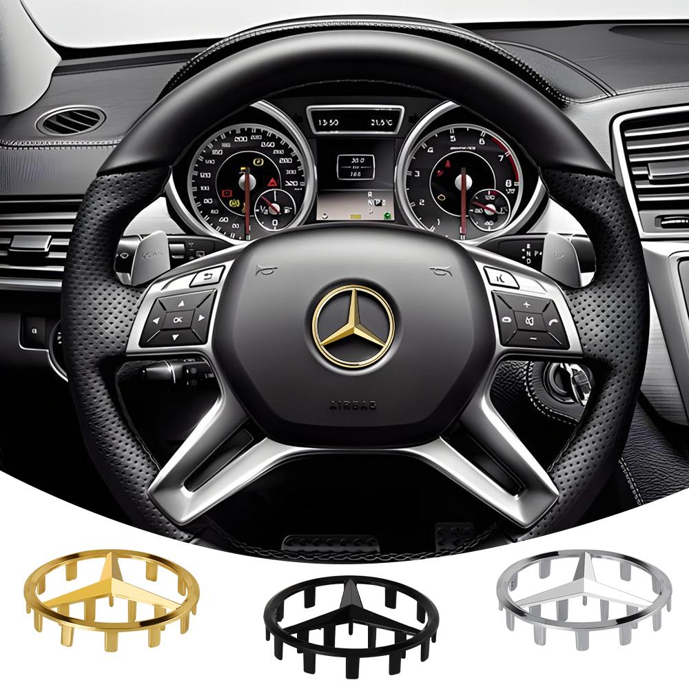 ABS 52mm 57mm Car Steering Wheel Logo Badge For Mercedes Benz C E S Series CLA CLS W212 W205 W204 Emblem Styling Accessories