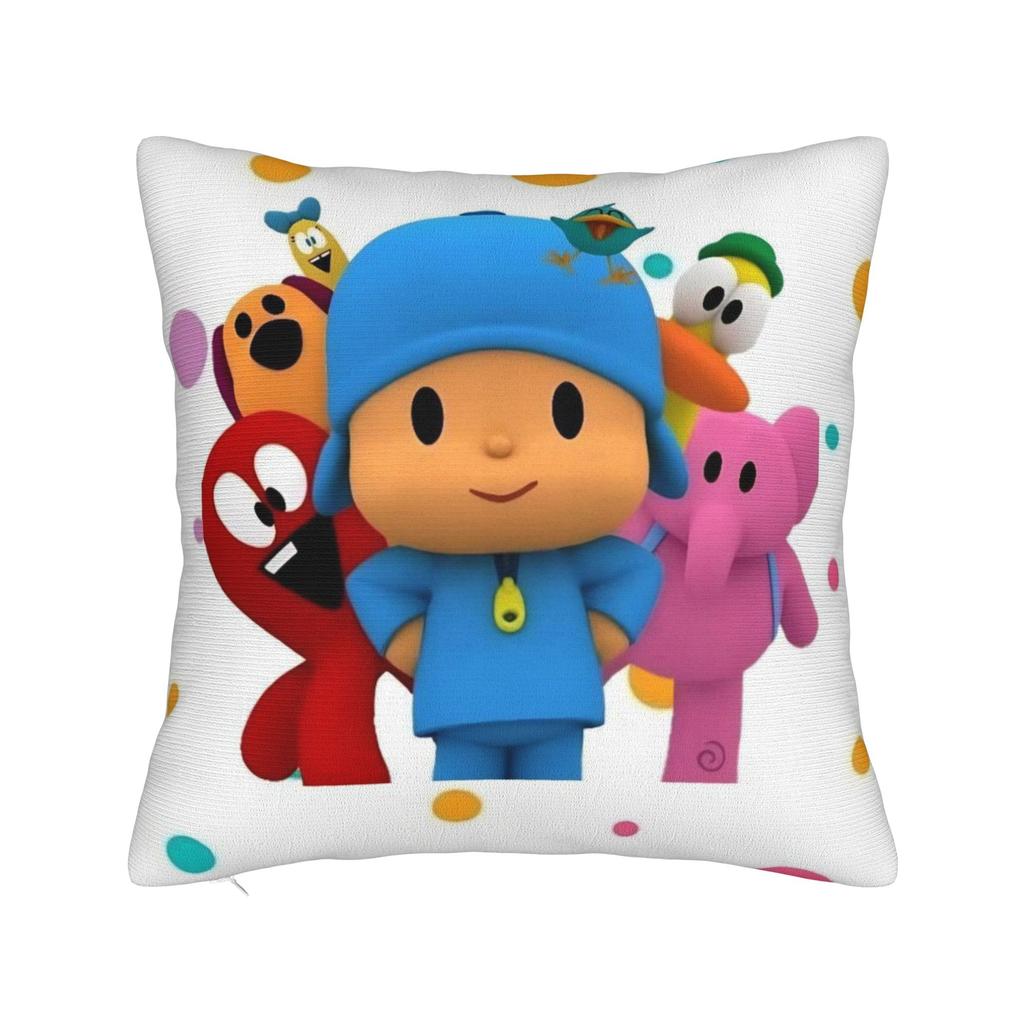 Modny Samochód Pocoyo kreskówka komedia dekoracja poszewka na poduszkę Merch Pokrowiec na poduszkę z zamkiem błyskawicznym wiele rozmiarów