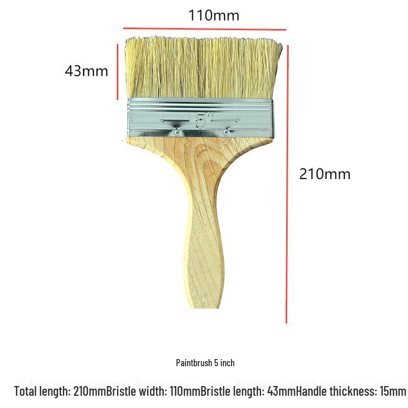 Industrial Pig Bristle Paint Brush, Multi-Size [1STF0]