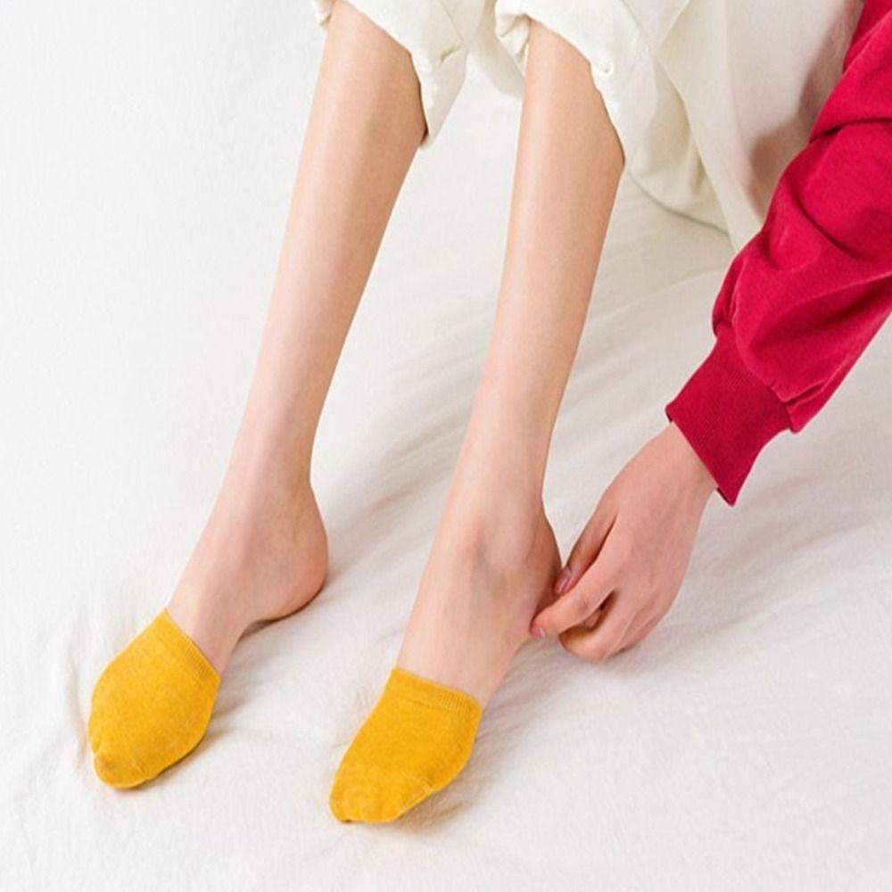 5 Pairs Non-slip Forefoot Socks Cotton Half Socks NEW Half Foot Toe Cover Female