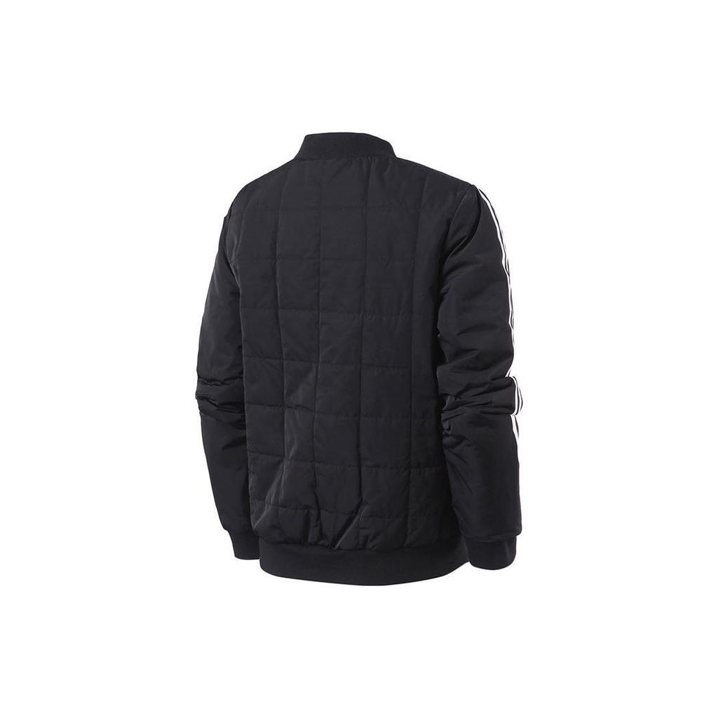adidas Neo Women's 3-Stripes Bomber Quilted Jacket Black White BP6473