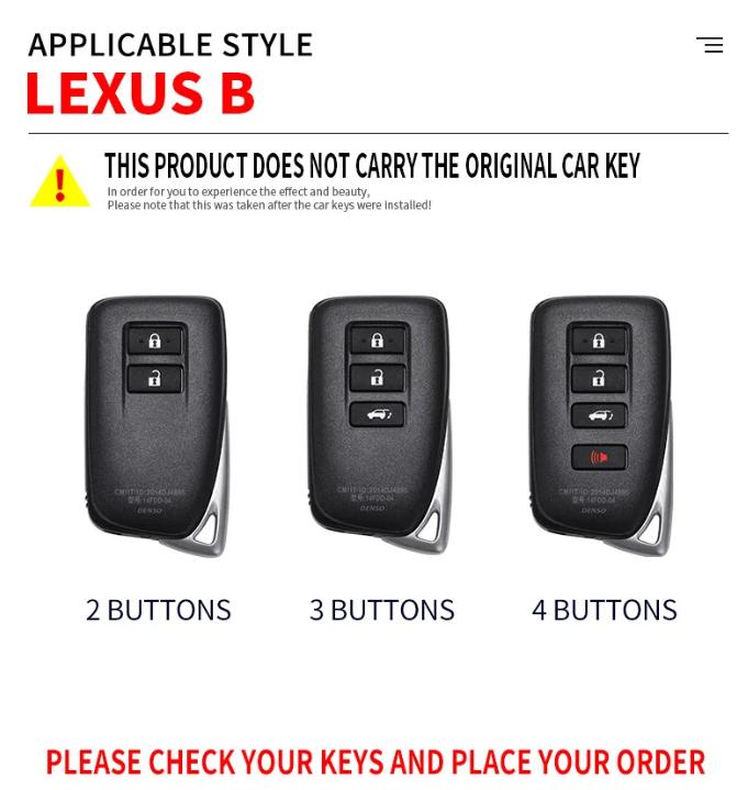 Car Key Case Cover Shell FobFor Lexus NX GS RX IS ES GX LX RC 200 250 350 LS 450H 300H Keychain Interior Protective Accessories
