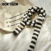 Herbst- und Winterstreifenstil High-End Vielseitiger Warmer Schal Koreanischer Stil Atmosphäre Nackenschutz Schmaler Schal