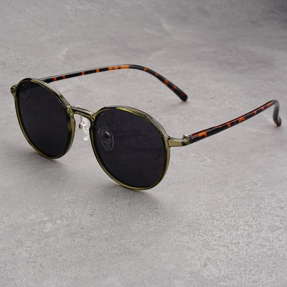 Classic UV Resistant Glasses Round Frame Driving Sunglasses Casual Eyewear  Sun Protection