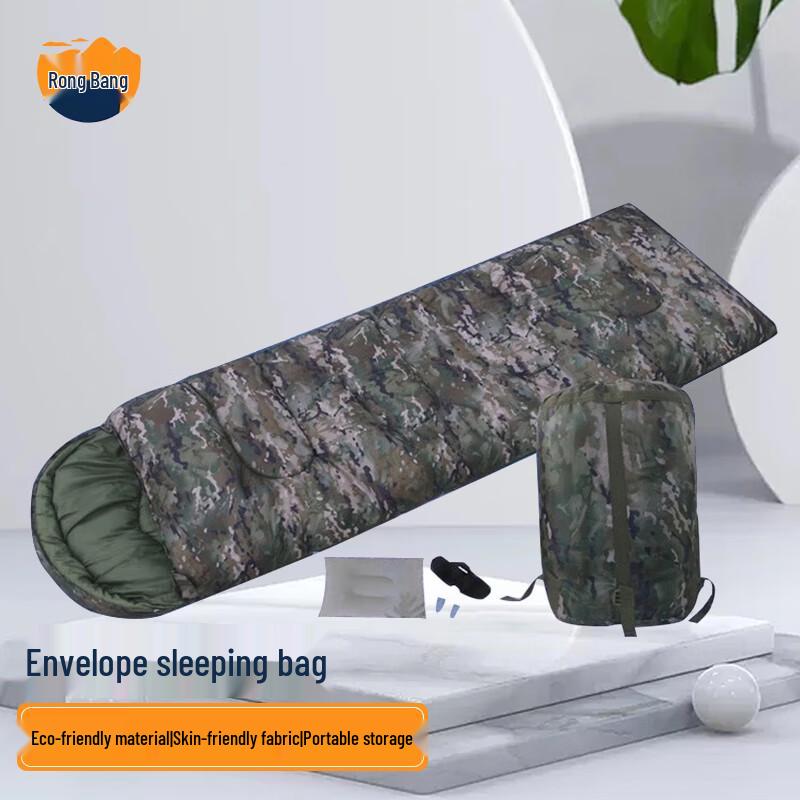 Rongbang Взрослый теплый хлопковый спальный мешок-конверт