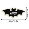 Halloween Imitation Cashmere Bat Doormat Gothic Welcome Mat Non-slip Doormat Home Decoration for Porch Bathroom Bedroom Entryway
