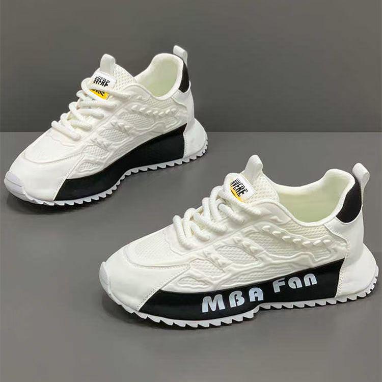 Men's bag bottom new spring and summer versatile breathable sports and leisure little white shoes to increase the height of running dad shoes Ko