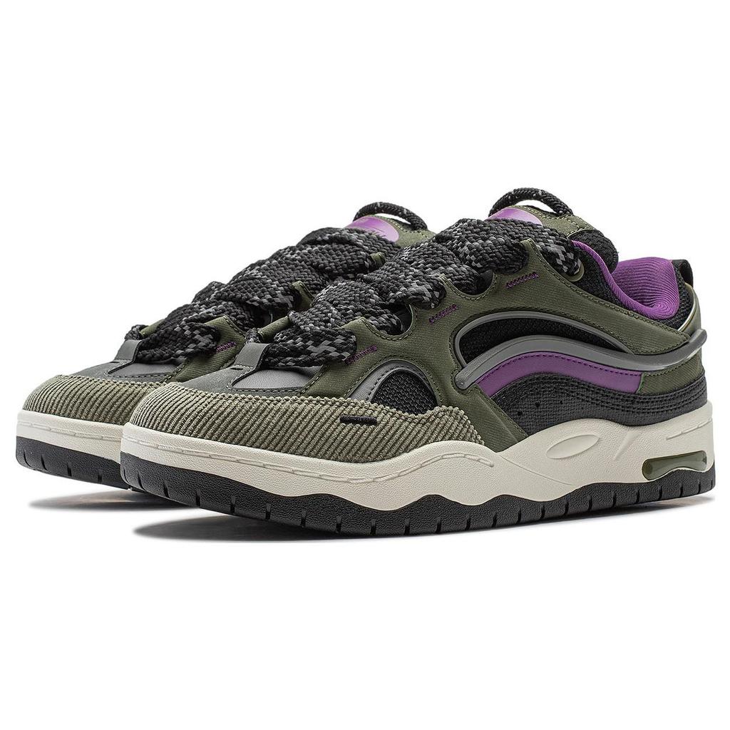 Li Ning CF Su Series Comfortable Breathable Shock Absorbing Durable Low Top Casual Shoes Men sneaker Green AGCT329-2