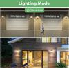 Solar Gooseneck Lights Outdoor Waterproof - Motion Sensor Vintage Porch Light with Clear Glass LED Bulbs & 4 Solar Panels (Bronz