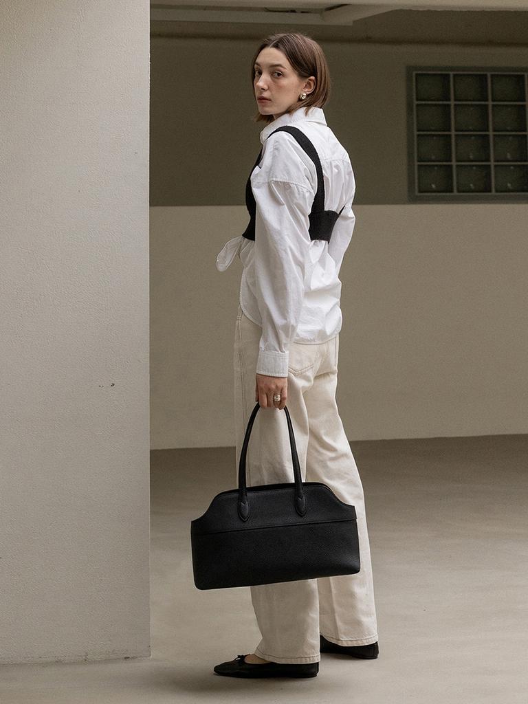 Reframe Ople Leather Shoulder Bag Series Large Black