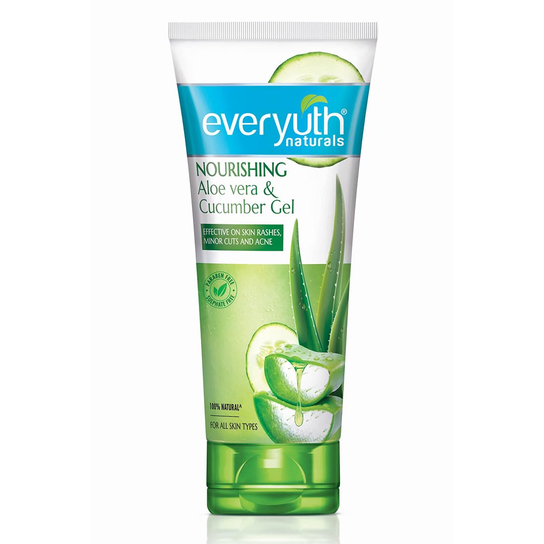 

Everyuth Naturals Aloe Vera Cucumber Gel 150g Soothing Hydration For Acne Cuts Rashes Paraben Free Skin Care For Oily Dry Sensitive Skin