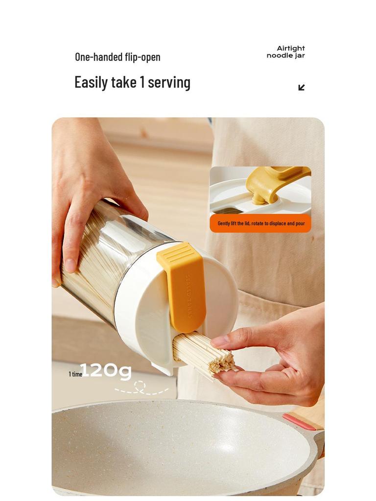 Food-Grade Noodle Box: Coarse Grain Dried Pasta Storage Jar