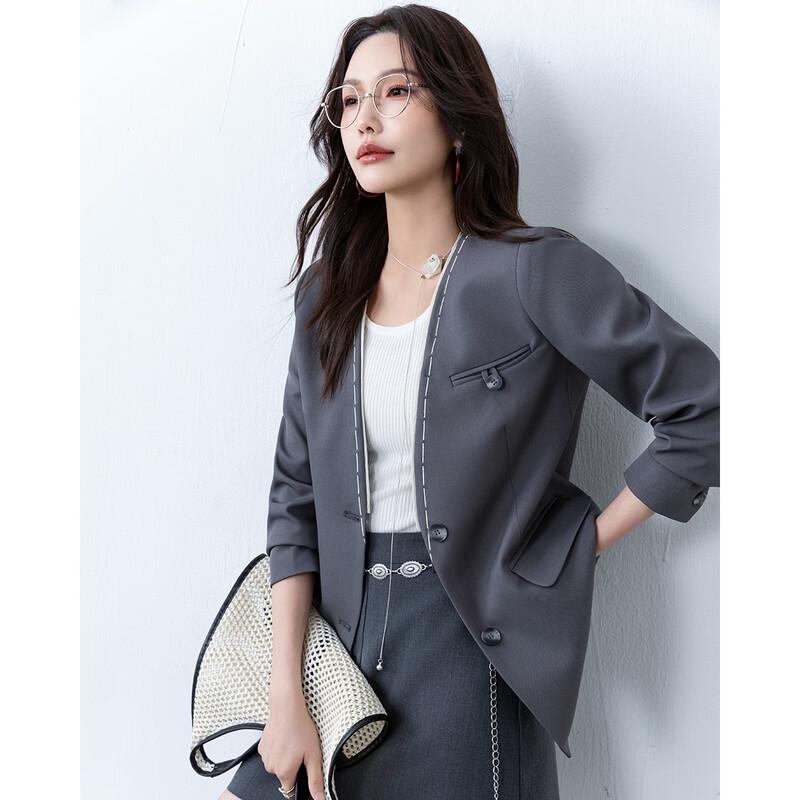 TERRE BLEUE Women's Loose Fit Blazer Jacket