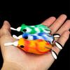 Fishing Lure Artificial Bait with Drainage Holes Realistic Looking Vibrant Color Sharp Hook Frog Fake Lure Bait Fishing Tackle