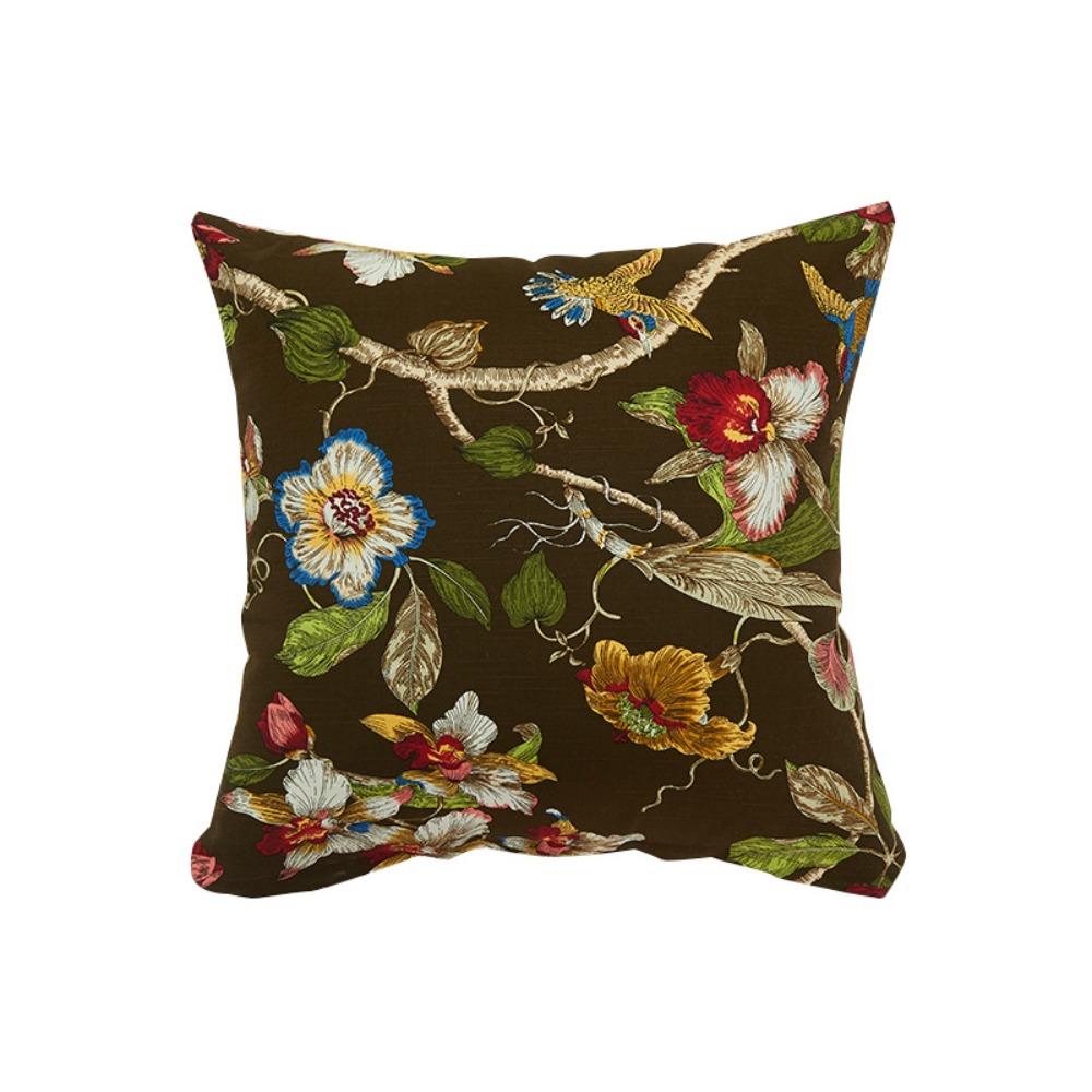 Removable INS Style Flower Printing Pillowcase Classic Bird Throw Pillowcover 45CM Cotton Cushion Cover Sofa/Bed