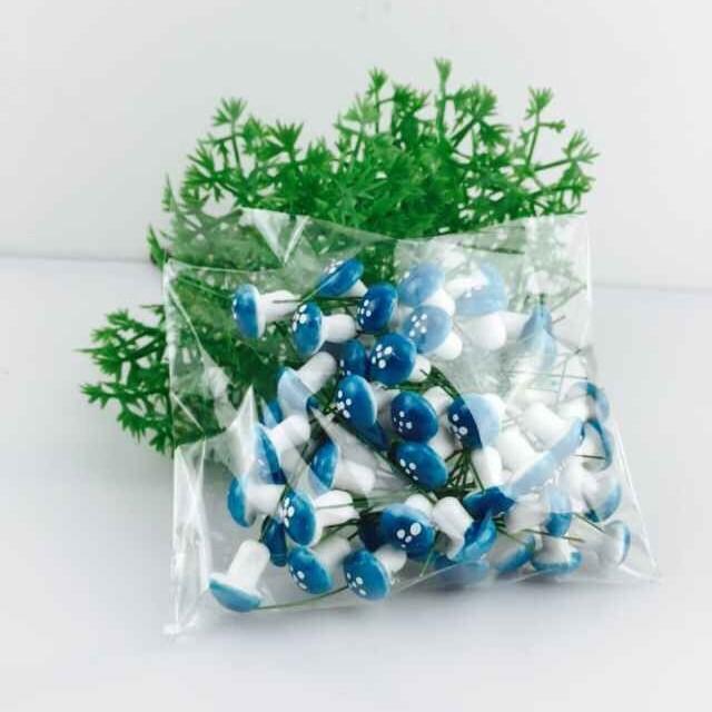 60 Imitation Plants, A Package of Colorful Small Mushrooms, Special Price Foam Mushroom Micro Landscape Potted Accessories