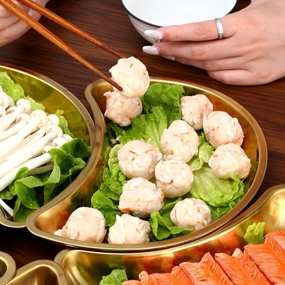 Multifunktionale Halbmond-Metallschalen Lustiger Kinder Teller Geschirr Gemüseteller Familienzusammenkunft