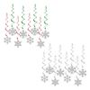 8 Pcs Christmas Snowflake Hanging Swirl Decorations Winter Party Glitter Snowflake Ceiling Streamers for Christmas Birthday Baby Shower New