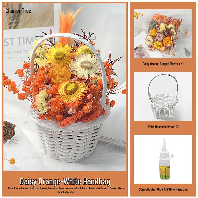 Back-to-School Gift: DIY Eternal Flower Mini Basket Ornament for Team Building & Decoration