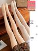 Women's Fleece-Lined Nude Silk Stockings: Plus Size, Autumn/Winter Cozy Leggings, Warm Base Layer Tights for Outerwear.