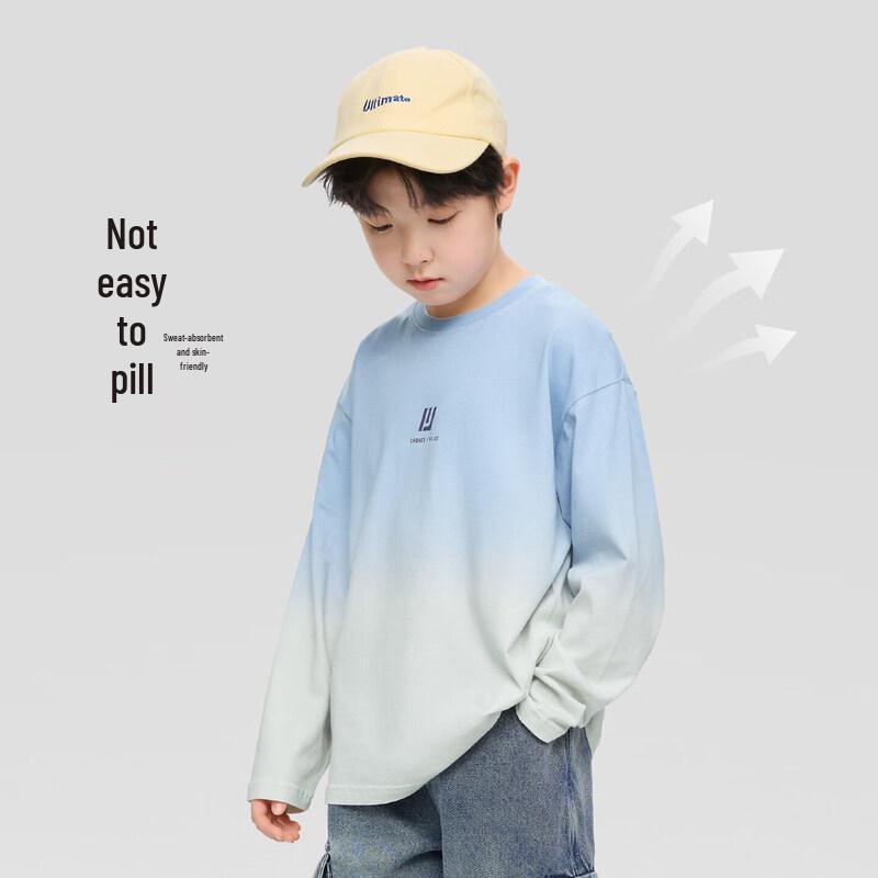 Zuoxi Boys Aurora Gradient Cotton Long-Sleeve T-Shirt 130