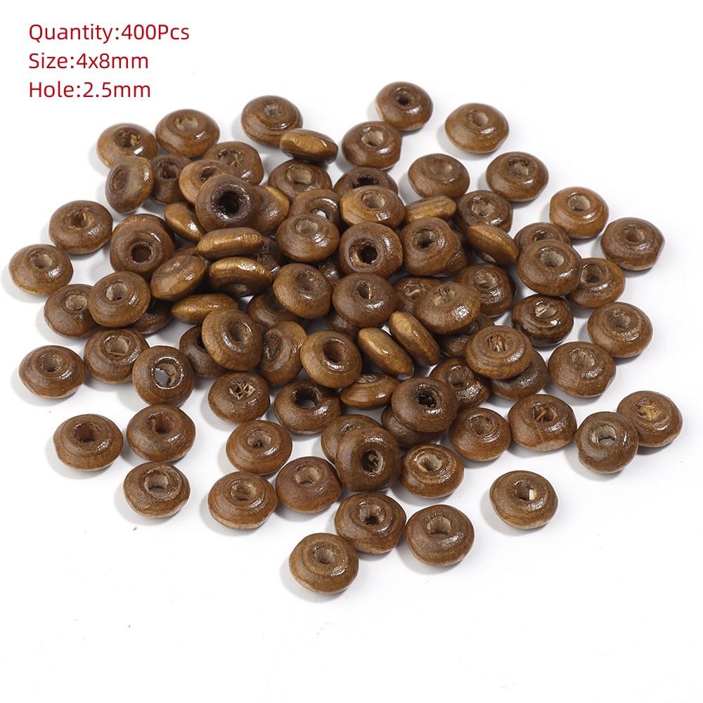 Natural Eco-Friendly Wooden Beads Round Heart Large Hole Loose Spacer Wood Beads For Jewelry Making DIY Charm Bracelets Necklace