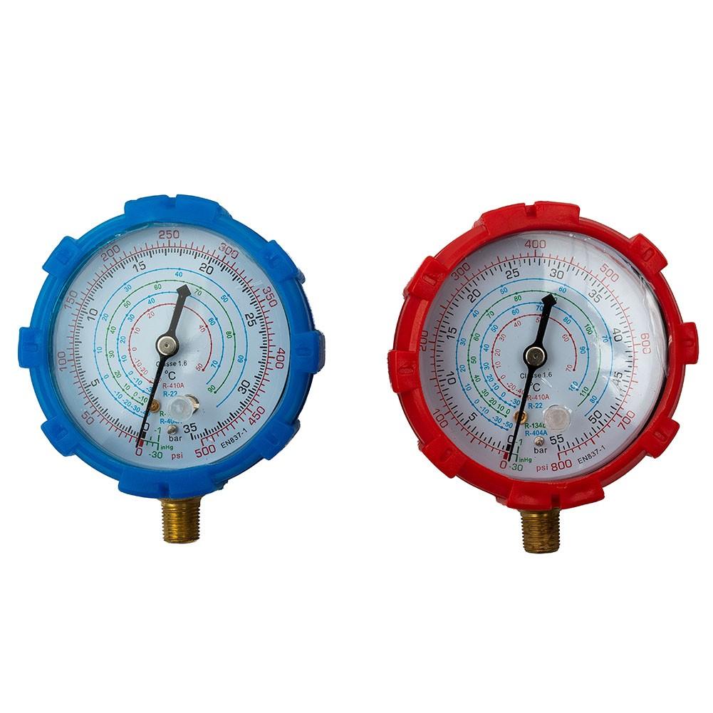 2PCS Low High Pressure Gauge R22 R404A R134A R410A Air Conditioner