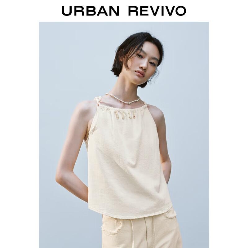 UR Women s Shell Embellished Tie-Front Casual Shirt XS