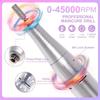 Professional Electric Nail Drill Machine 45000RPM Portable Nail Sander File Rechargeable Low Noise Manicure Salon Tool