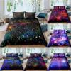Galaxy Duvet Cover Queen King Size Colorful Starry Bedding Set Outer Space Comforter Cover Sky Light Printed Kids Boy Bedspread