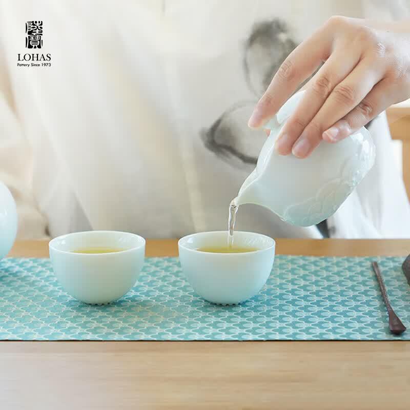

Lobao Lingbo Zizai Translucent Ceramic Tea Set