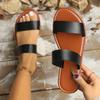 Letní Jednobarevné Ploché sandály Popula Outdoorové pantofle s otevřenou špičkou Plážové Dámské Boty Velké velikosti Zapatos De Mujer Slides