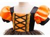 Rochie de Vrăjitoare de Halloween pentru Fete cu Fustă Portocalie din Plasă Tip Tufă