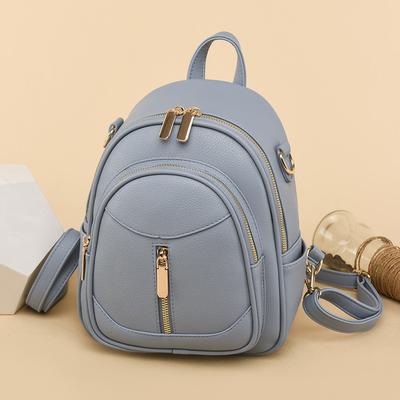 Light Luxury Niche Korean Version Backpack Women's Fashion Trend New Women's Small Bag Soft Leather Multifunctional Backpack