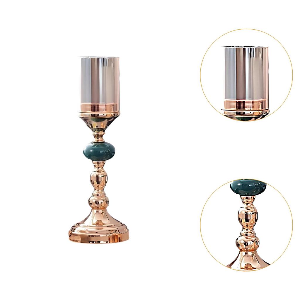 European Style Candle Holder Sturdy Candelabra for Parties Table Centerpiece European Styles Hollow Vintage Candle Holder