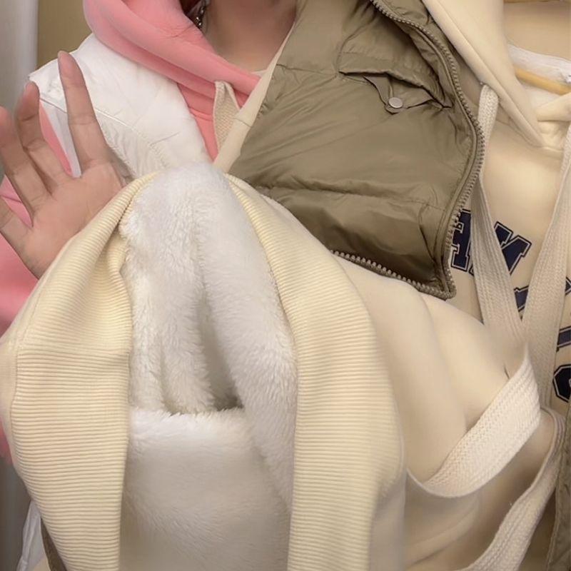 2023 Autumn/Winter Women's Slimming Printed Hooded Fleece Sweatshirt