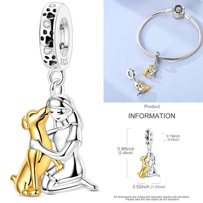 Inlaid Zirconium Sun 925 Silver Travel Balloon Butterfly Love Family Sister Heart Charm Fits Women Jewelry