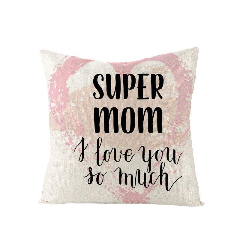 New Home Decoration Products Mother's Day Pillow Pillow Cover Polyester Sofa Cushion Cover