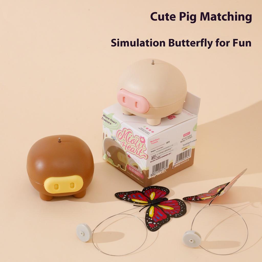 Cat toy cat teaser stick self-hi and boredom relief artifact electric small butterfly automatic rotation consumes physical strength pet toy