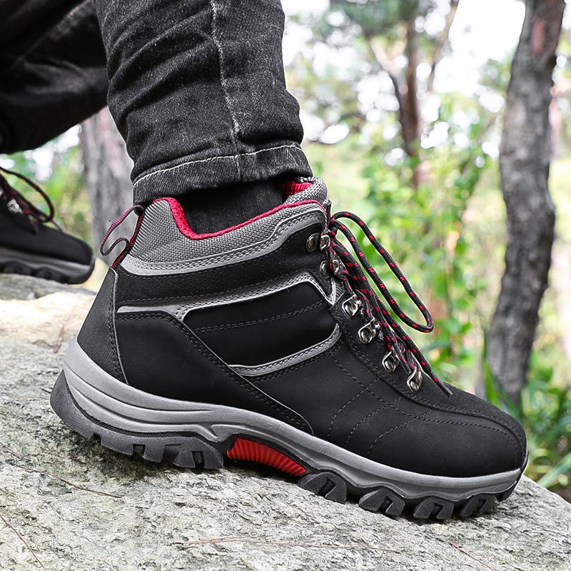 Fashion Ankle Boots Hiking Shoes Waterproof Outdoor Male Sneakers Tactical Boots Leather Trekking Shoes for Men 2024 Autumn