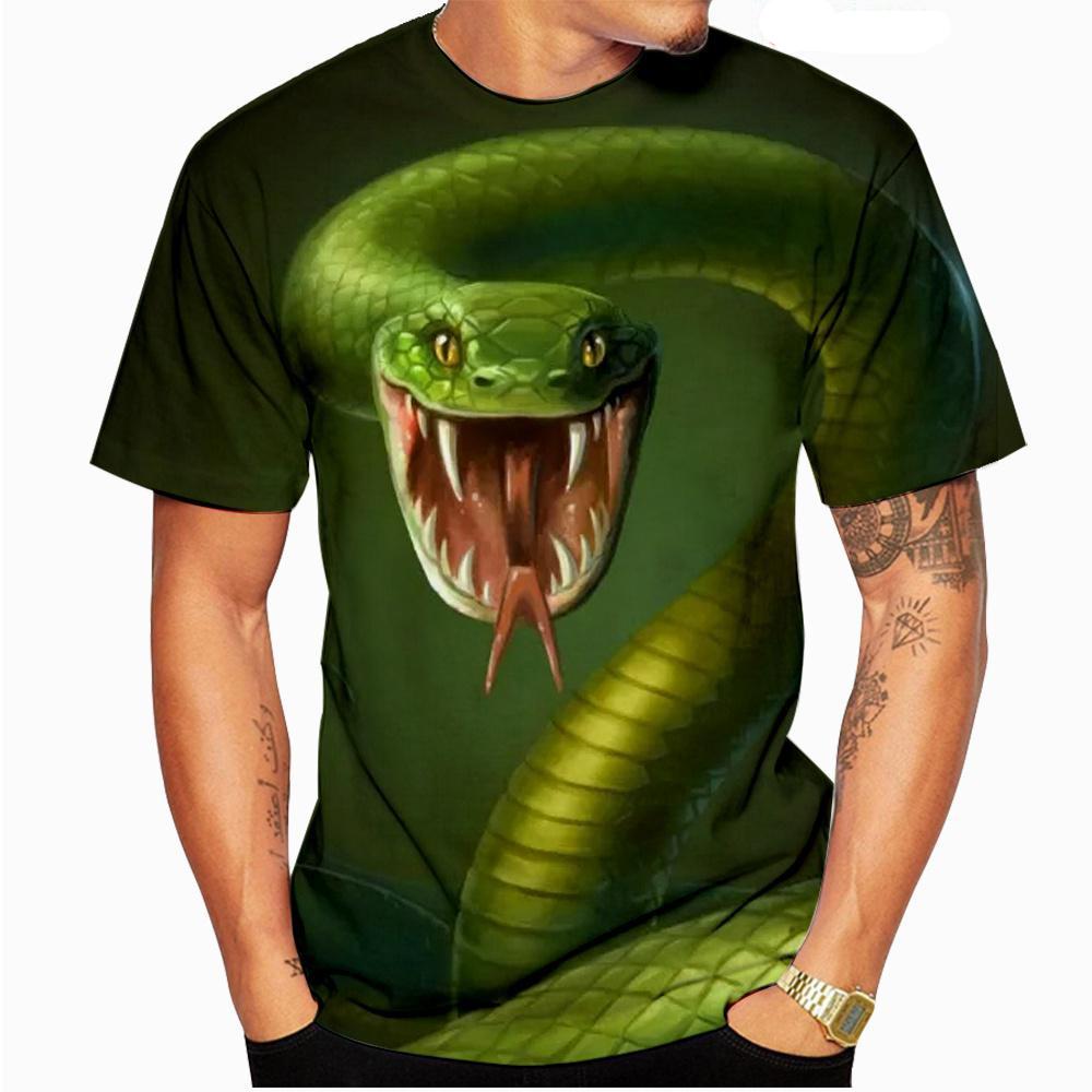 2023New Fashion 3d Printed Snake T Shirts Casual Short Sleeve Men/Women Funny Cool T-shirt Hip Hop Tops Tees