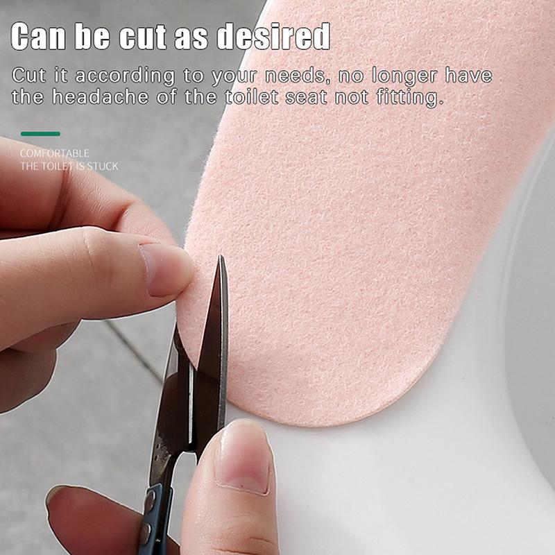 2Pc/Set Universal Toilet Seat Cover Soft Wc Paste Toilet Sticky Seat Pad Washable Bathroom Seat Lid Cover Pad Cushion