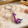 Yousheng Dinosaur Keychain Alloy Material Durable Electroplated Cute Long Neck Brachiosaurus Charm for Keys Bags Kids Adults Gift In Phantom Green