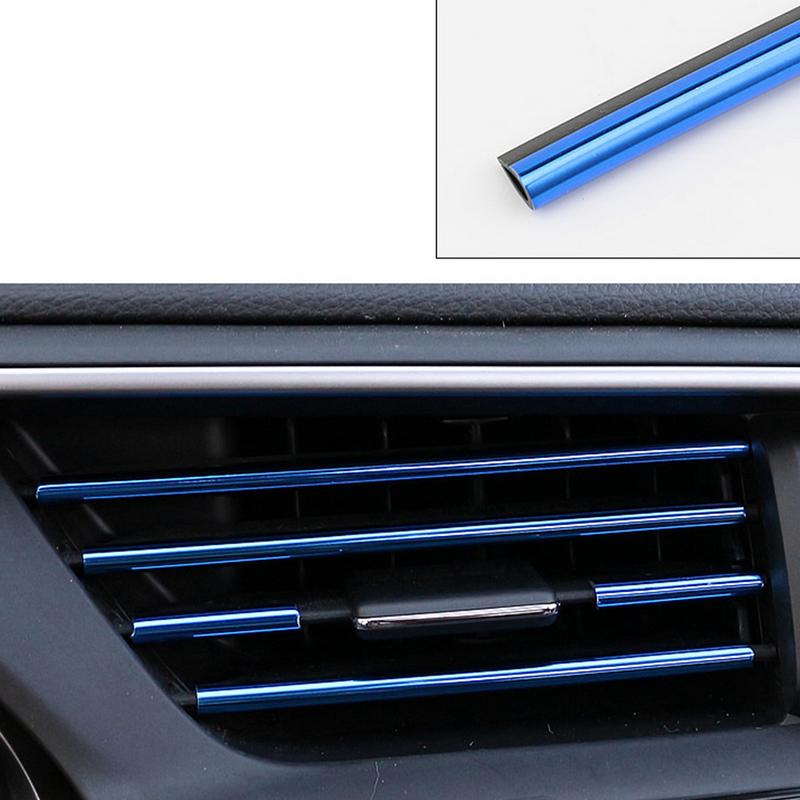 10pcs Car Air Conditioner Decoration Strip U Shape Decorative Clips Car Interior Strip for Dashboard Air Conditioning Vents