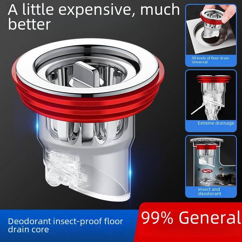 Lux Deodorizing Bathroom Floor Drain Cover – Universal Anti-Odor Sealed Core