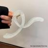 Premium Coffee-Colored Frosted Hairpin - Large All-Match Shark Clip for Elegant Hairstyles